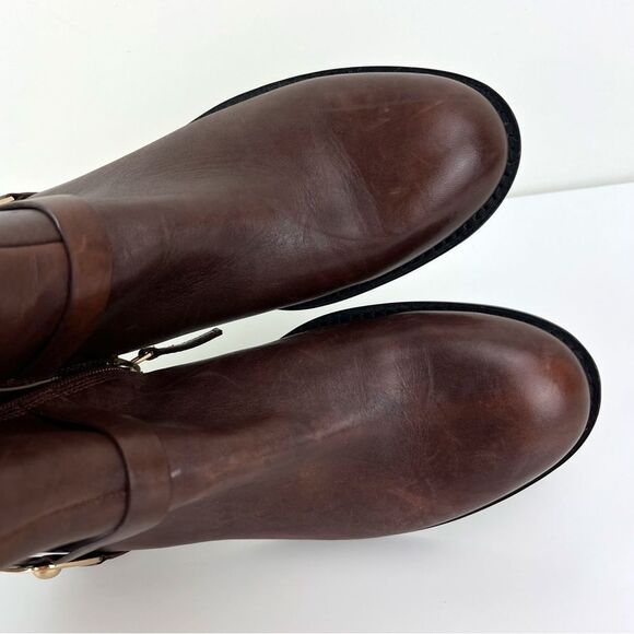 Ecco Brown Leather Ankle Boots with Buckle - Picture 8 of 10